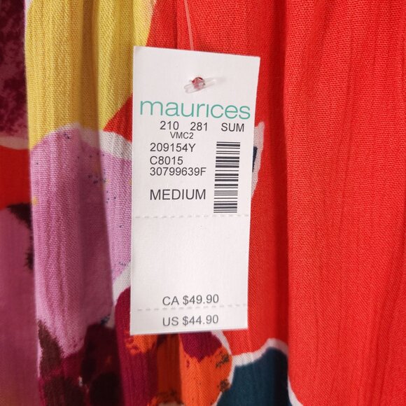 Maurices Red Floral Halter Neck Midi Dress - Picture 4 of 9